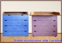 Комод Пеленальный МДФ с резьбой Комод Пеленальный МДФ с резьбой