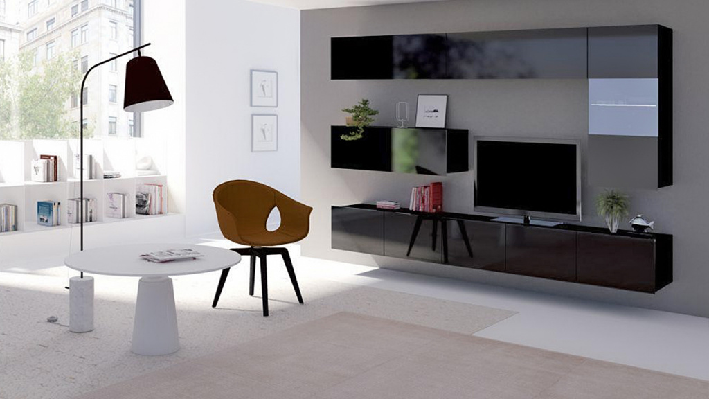 Модульная гостиная Порту 4 МДФ в интерьере с подсветкой (приобретается за дополнительную плату) (2).jpg