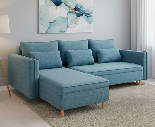 Угловой диван "Рон" рогожка дрим люкс 18