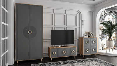 Модульная стенка для гостиной "Ришелье-52"