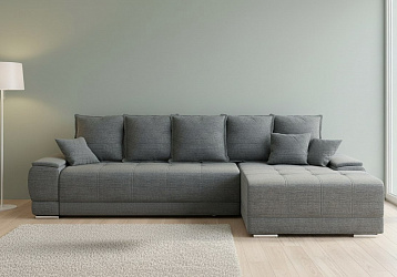 Угловой диван "Nordviks" (Нордвикс) рогожка дрим грей