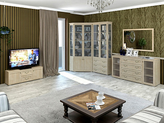 Модульная стенка для гостиной "Витраж-9"