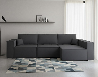 Угловой диван "Фостер лофт" велюр зара грей 18