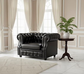 Кресло для отдыха "Честер лофт" черное