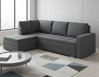 Угловой диван "Бромен" велюр зара грей 18