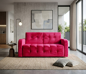 Диван нераскладной "Оксфорд Люкс" красный