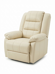 Кресло "Реклайнер" бежевое с крутящимся механизмом