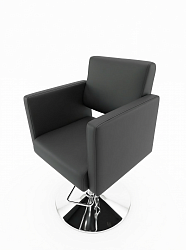 Кресло парикмахера "Круг" черное