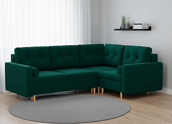 Модульный диван "Белфаст" велюр зара изумруд