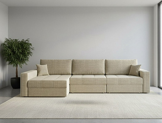 Угловой диван "Брест 3 секции" рогожка дрим беж