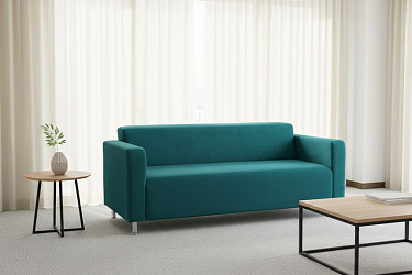 Прямой диван "Томи" велюр зеленый