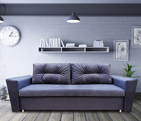 Диван еврокнижка "Амстердам ППУ" серый