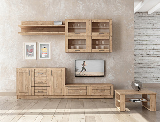 Модульная стенка для гостиной "Кантри-2"