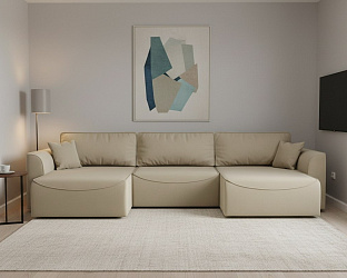 Угловой диван П-образный "Рафаэль" велюр зара сафари 52